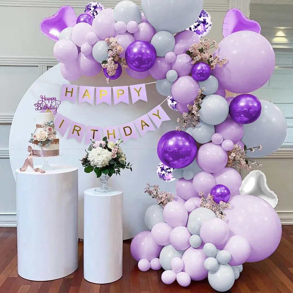 PURPLE and Gold Graduation Party Decor Purple Birthday 