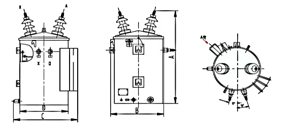 single phase pole mounted transformer