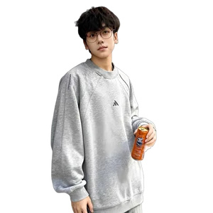 Round Neck Casual Knitted Teenager Sports Sweatshirt Long Sleeved Puff Sleeve Fashionable Male and Female Warm Hooded Sweatshirt