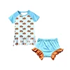Clownfish Wave Fringe T-shirt Short Set