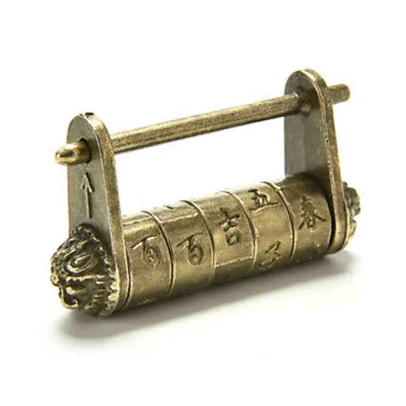 Details about   Chinese Vintage Antique old style excellent Brass Carved Word padlock lock  O*JA 