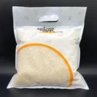 Packaging Packaging Flour Bags Free Samples Custom Printed Logo Matt Plastic Packaging Bags Vacuum Nylon Storage Pouch For Rice Grains Beans Flour