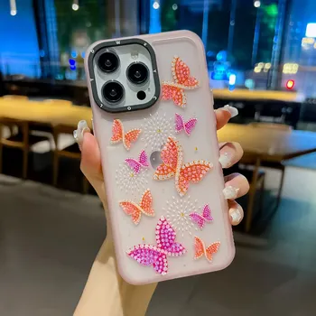 Hot Sale Clear TPU 3D Printed Flower Tree Phone Case Compatible with for iPhone 12 13 14 15 Pro Max