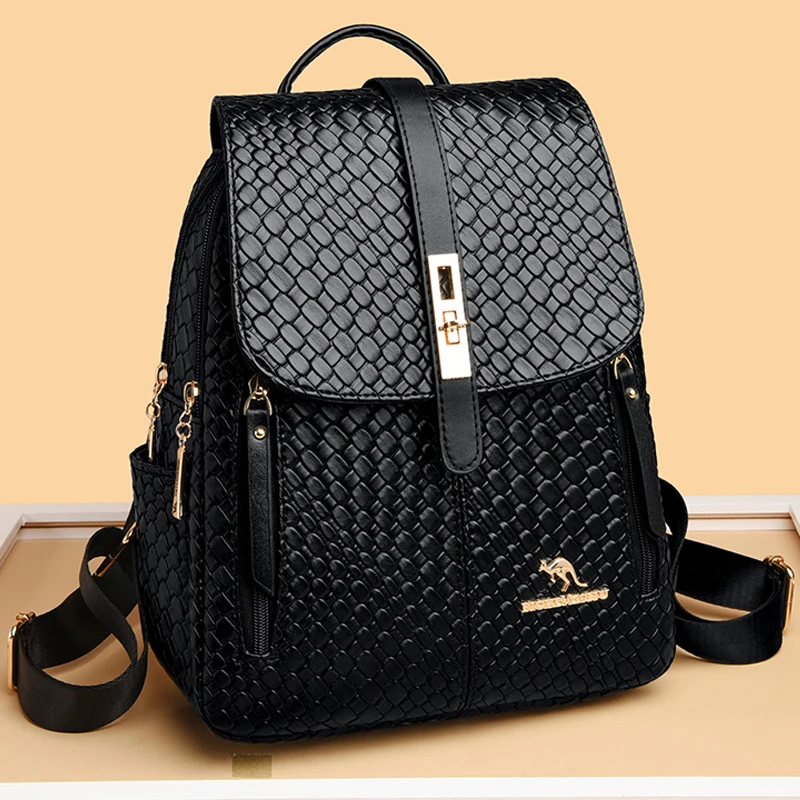 aliexpress leather backpack Small Brown Womens Genuine Leather Satchel Backpack The Cow Genuine Leather Luxury Alligator Fashion Natural Leather Backpack is a high The Thorsen Backpack | Small