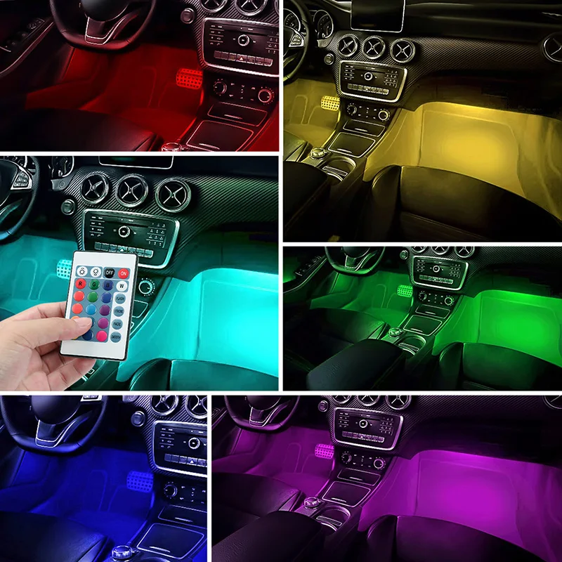 HOLY RGB LED Car Interior Ambient Lights with USB Remote