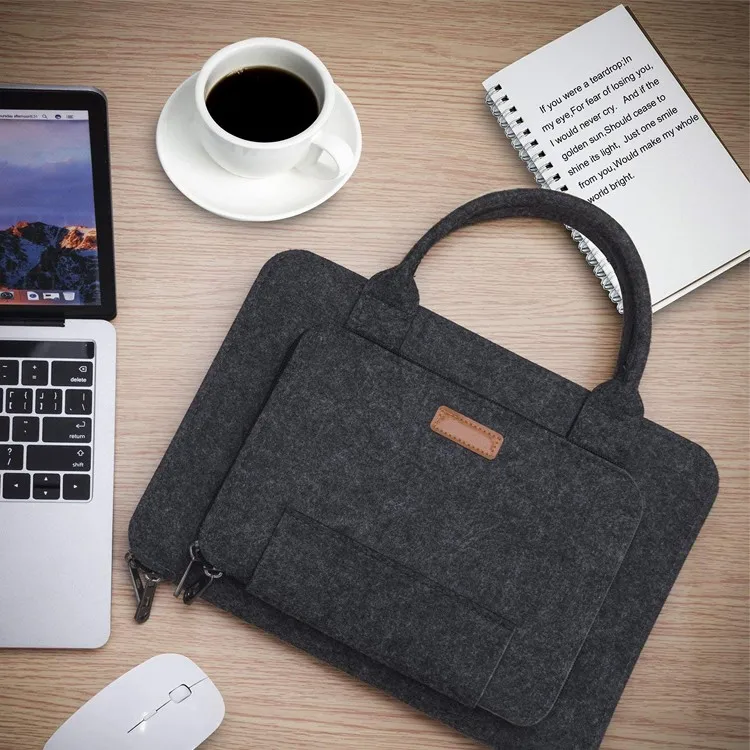 Custom Felt Laptop Bag Wool Felt Laptop Sleeve 11 12 13 14 15 15.6 Inch