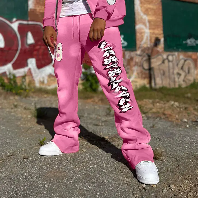 Pink Stacked Mens Joggers Pink Stacked Sweats For Men Mens Linen