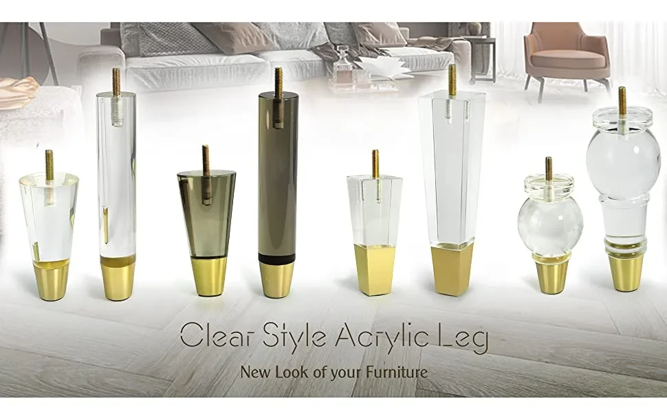 Fancy Clear Perspex Plexiglass Lucite Acrylic Furniture Ottoman Table