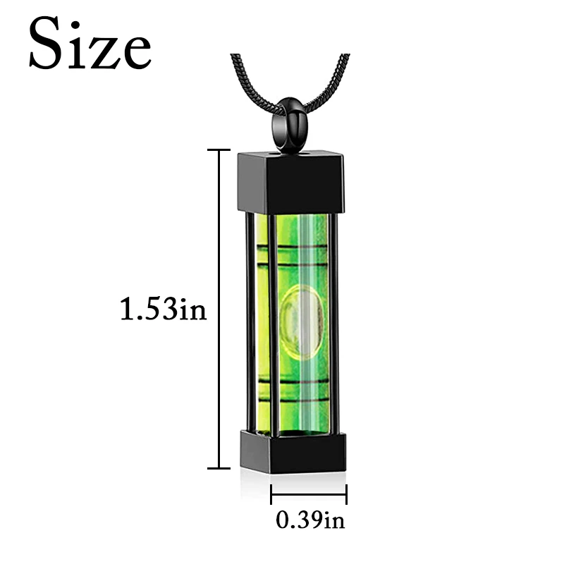 Spirit Level Metal Necklace Pendant Stainless Steel Jewelry Mark Measuring Instruments Layout Tool Easy Carry and Storage Levels