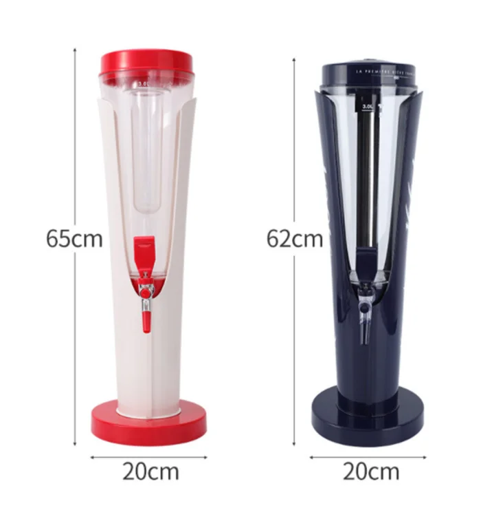 Factory Wholesale 3 Liter Bottoms Up Beer Dispenser Draft Beer Tower With Ice Tube Cooling Buy