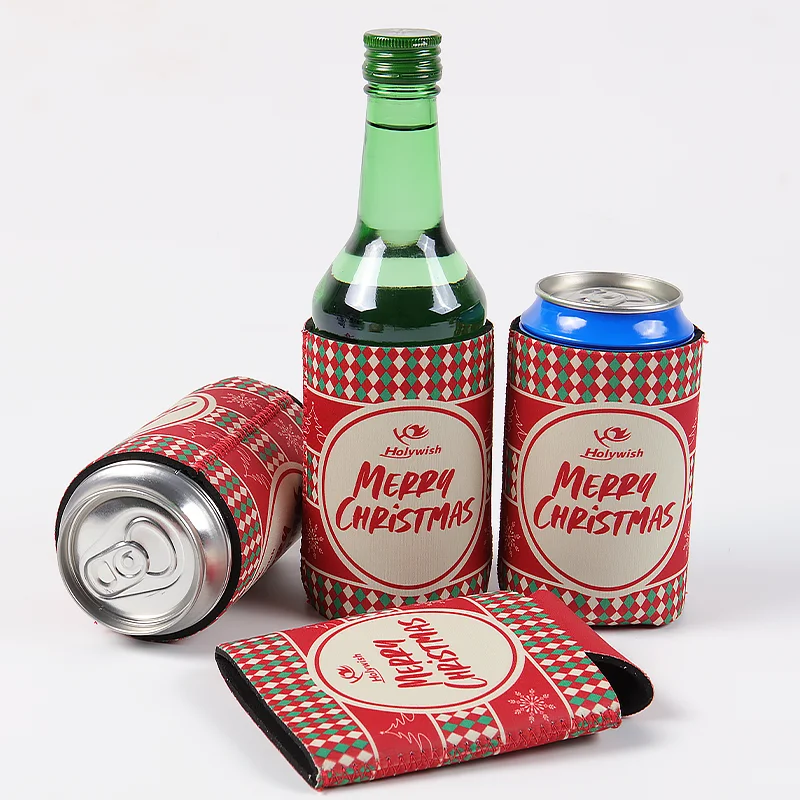 Christmas Stubby Holder Personalised, Custom Photo on Premium Beer
