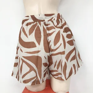 Custom Logo Women Print  Short  Anti-Bacterial Swim Shorts Mesh Beach Shorts