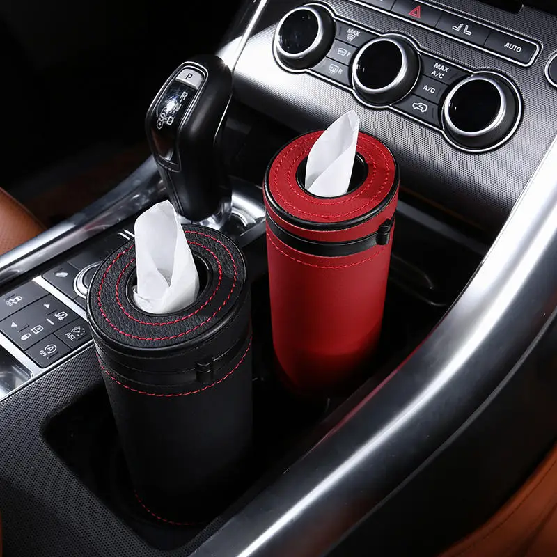 Car Accessories 2023 Universal Interior Luxury Fancy Round Tube Box