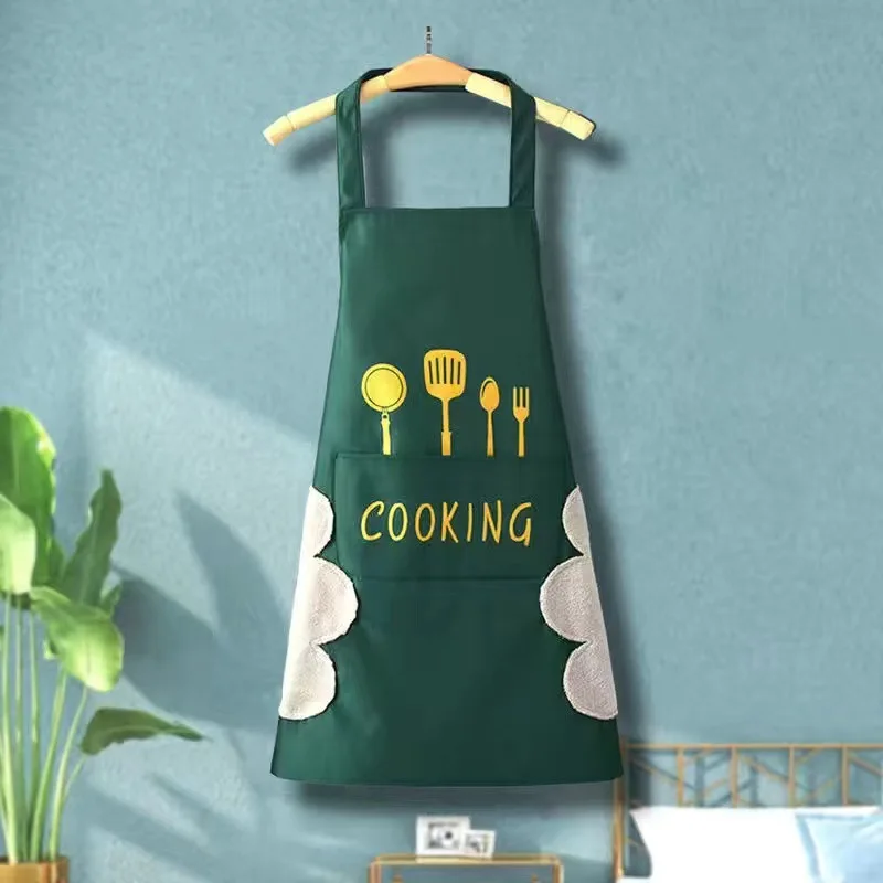 Wholesale Waterproof Hand Wiping Chef Apron Housework Towel Aprons