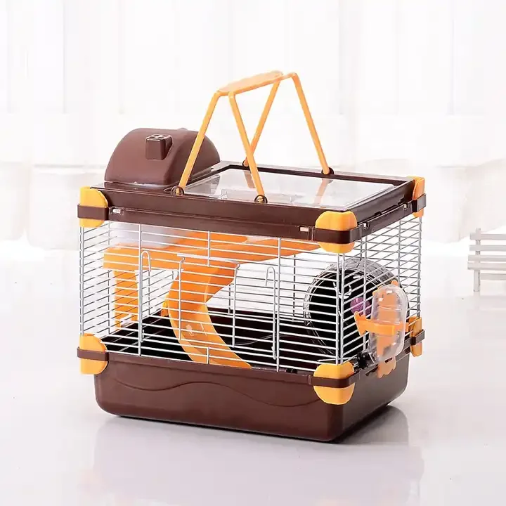 View of Wholesale Hamster Cage Multi-bedroom Transparent Acrylic Cage Double ...