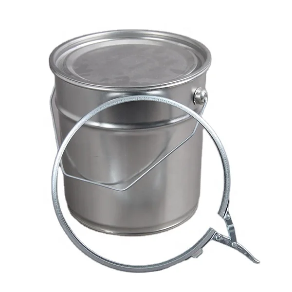 4L/5L Metal Bucket 6L / 8L Paint Tin 10L /20L Pails With Ring Lock Lid for Epoxy Resin