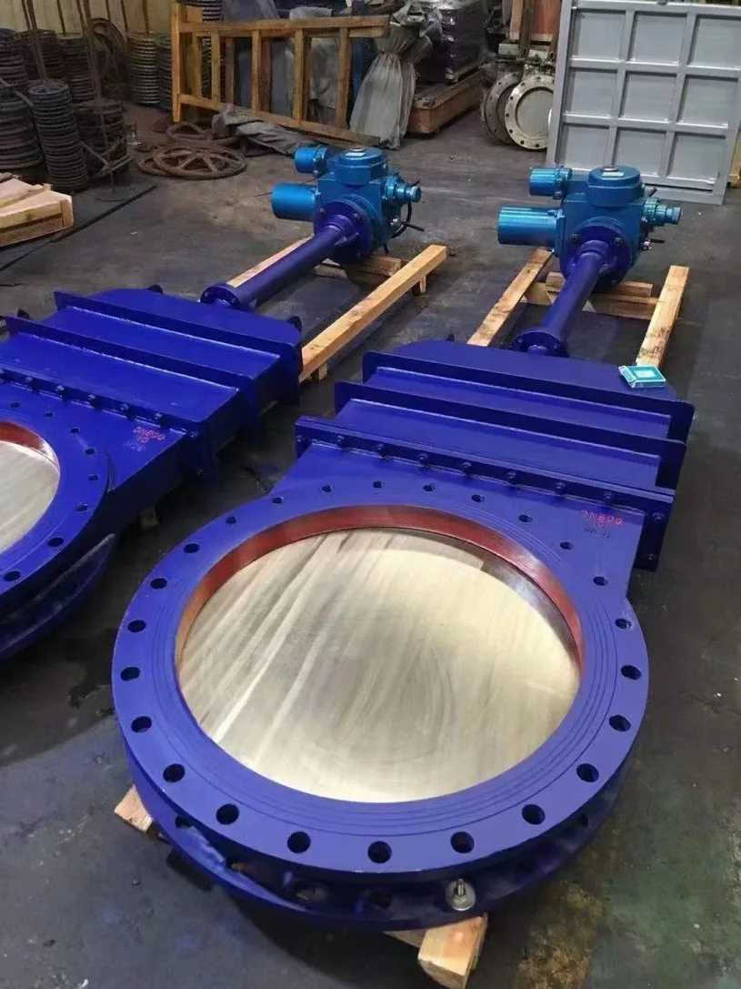 PN10 WCB Flange Electric Knife Gate Valve