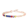 4mm  rose gold mixed color stone