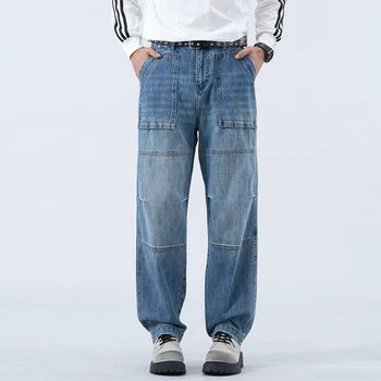 Wholesale Custom Plus Size Men's Jeans Baggy Men Straight Jeans