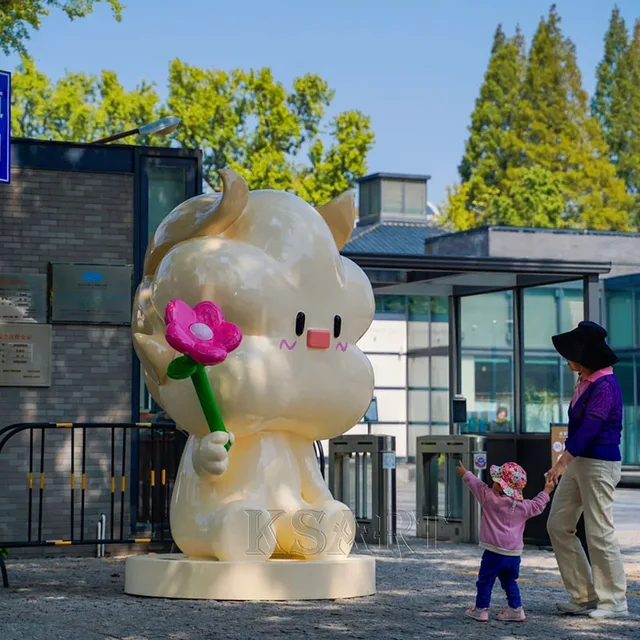 Glass Fiber Reinforced Plastic Sculpture-cartoon Cotton Baby Figure-outdoor Scenic Park Interactive Photo-taking Decoration Item