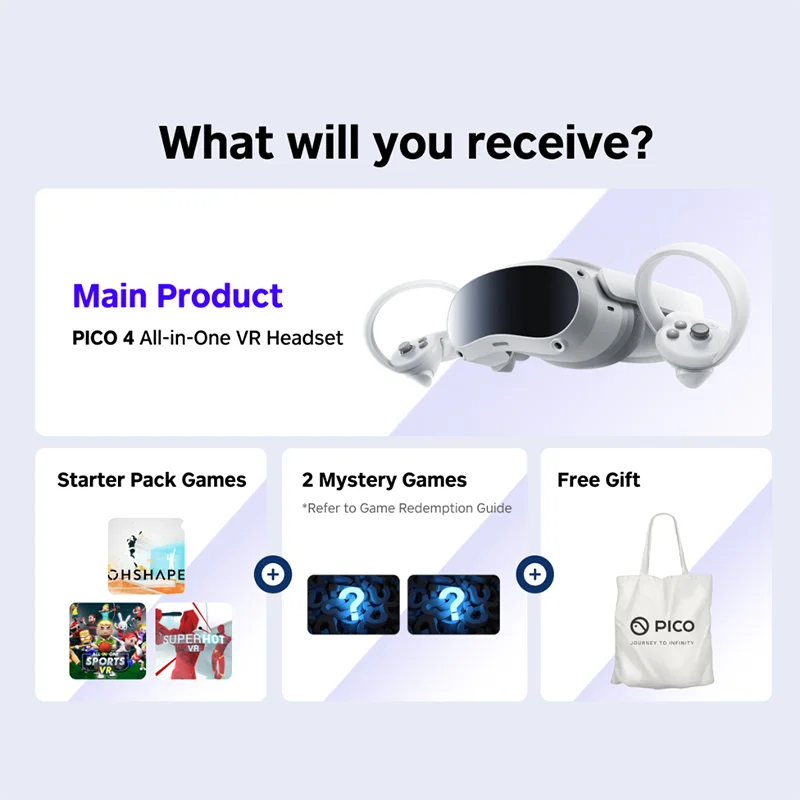 Pico 4 Vr Headset All-in-one Virtual Reality Headset For Metaverse And ...