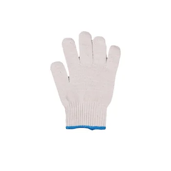 White Cotton Construction Site Protected Gloves 1 None Cut Resistant Gloves