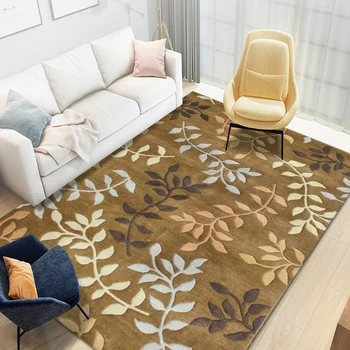 Custom 3D Printed Modern Rectangular Floor Rug Shining Dark Geometric Design Bobble Technique Washable Polyester Carpet Home Use