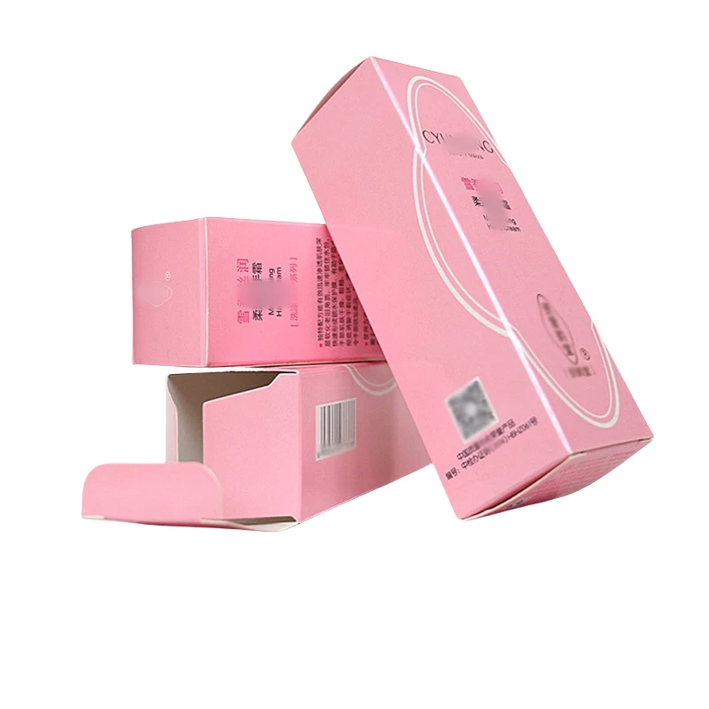 Customizable Paper Packaging Boxes Folding Lamination White Cardboard Cosmetic Boxes for Lotion and Skincare Products