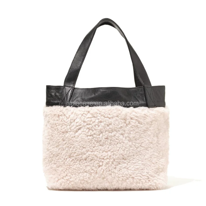 Sherpa Woolen Teddy Plush Tote Bag