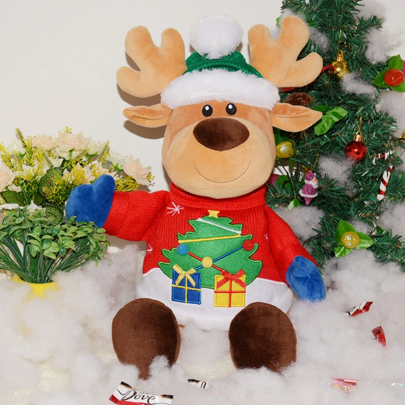 Soft Animal Nutria Custom Shape Christmas Santa Claus Plush Cartoon Animals Stuffed Toy