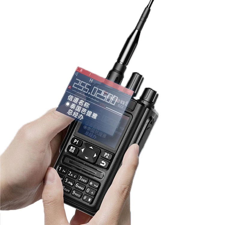 1pcs Digital Handheld Radio Scanner Police VHF FM EMS Ham Dual Way  Transceiver 