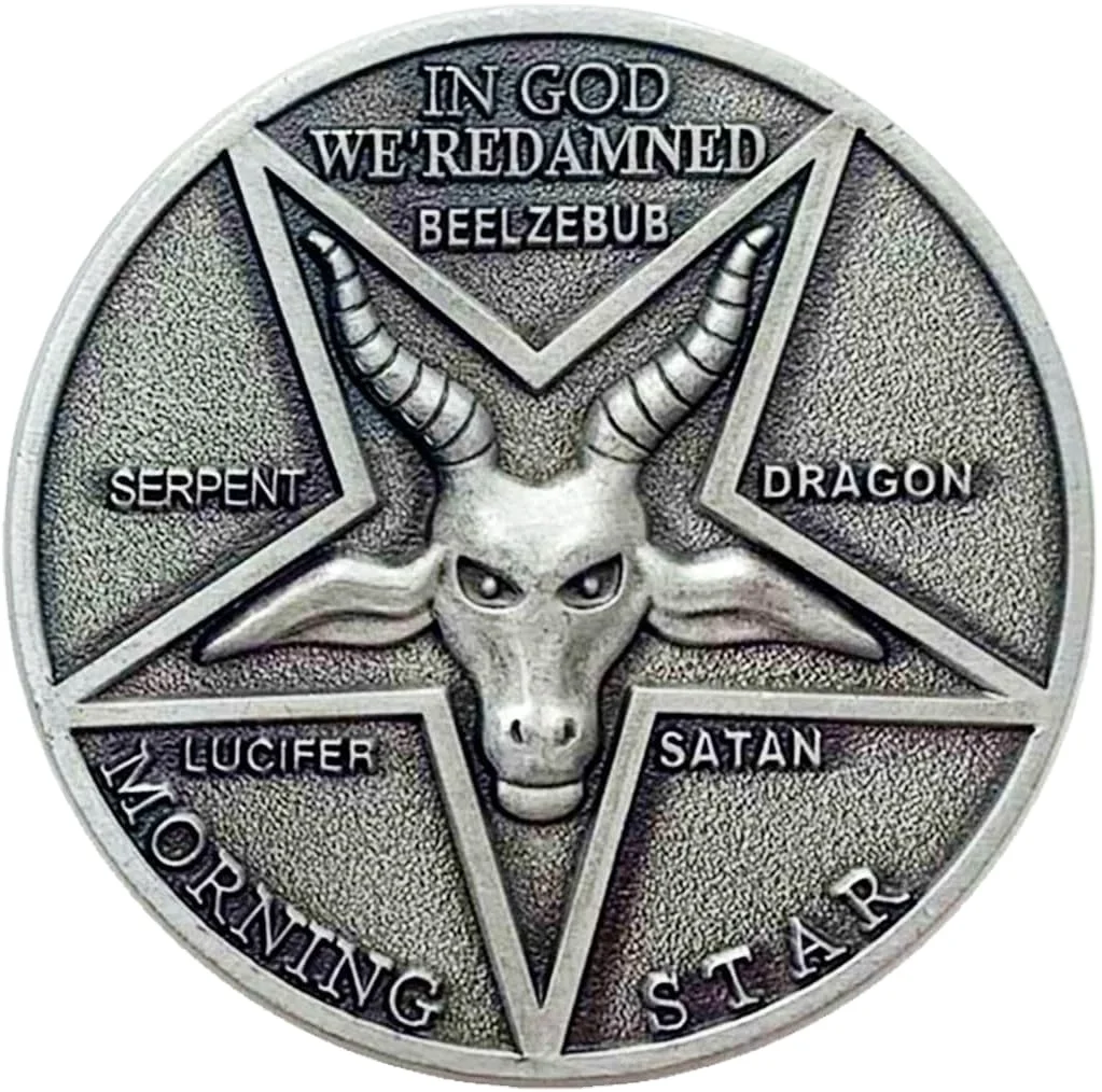 Casting Custom Design Plating Nickle Lucifer Coin