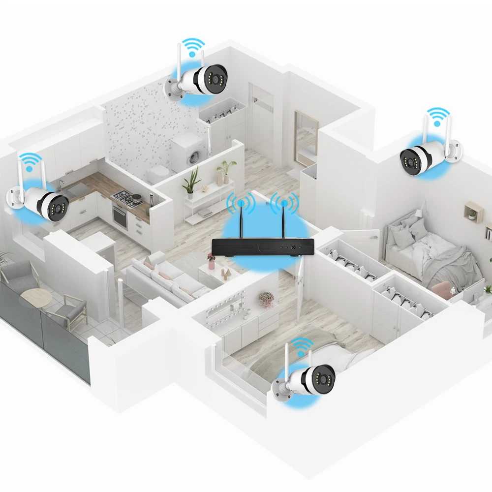 Wireless Security Camera System 3MP IP66 Weatherproof