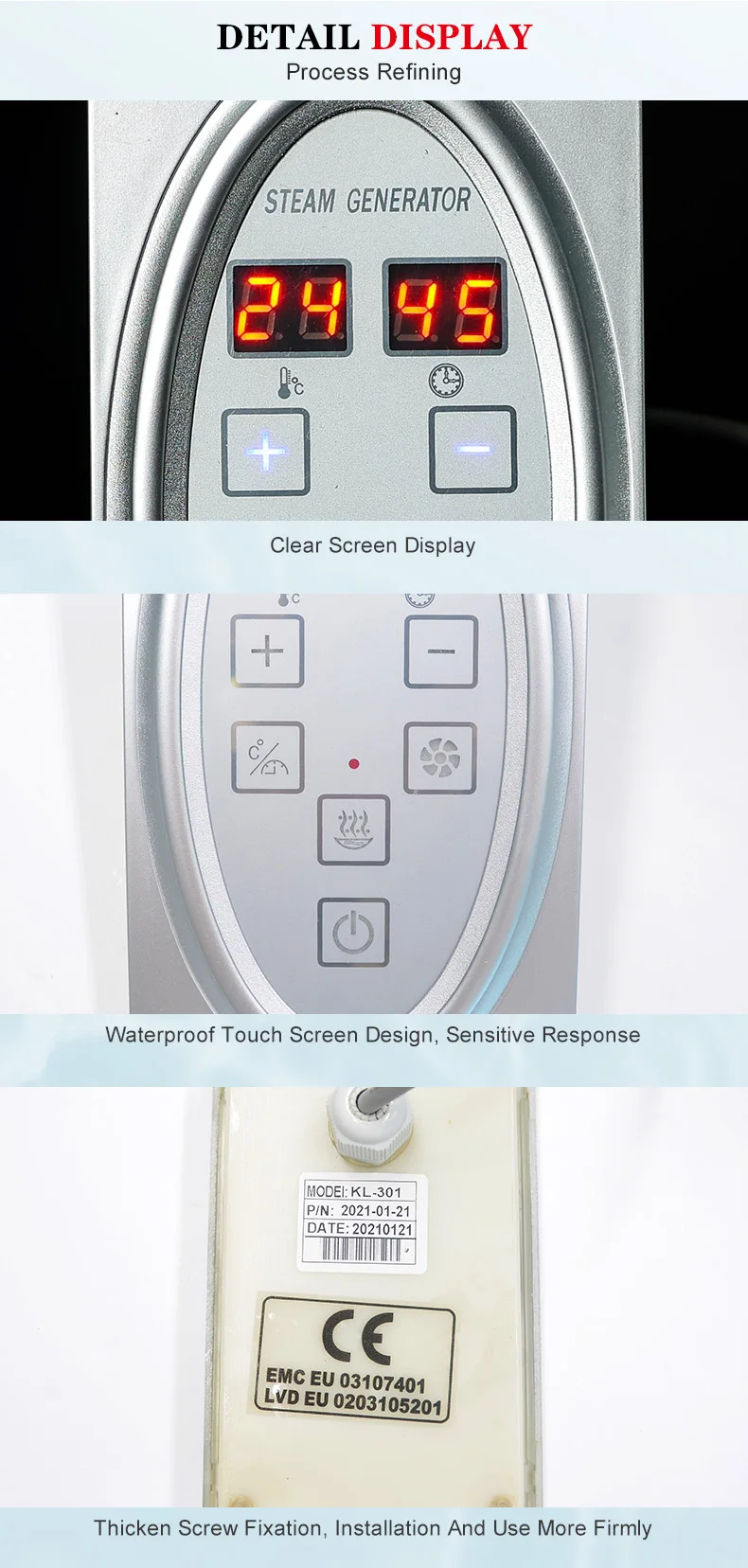 Factory Wholesale Kl301 Independent Massage Sauna Control Panel For