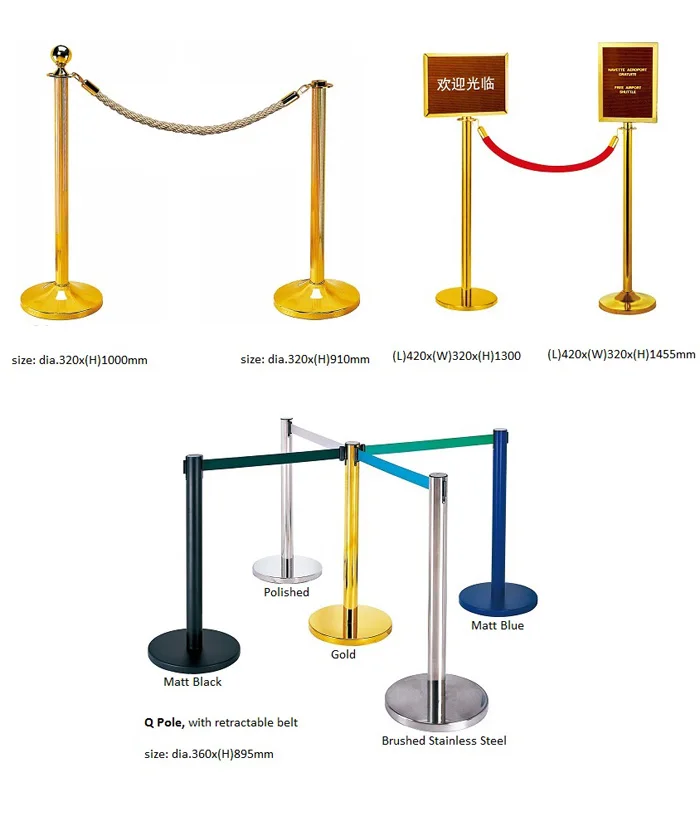 Hot Sale Crowd Control Safe Barrier Barrier Railing Rope Stanchion Rope