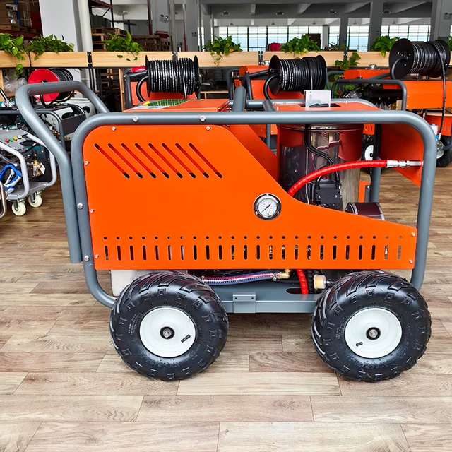 Industrial Mobile Electric High-pressure Cleaning Equipment: 250bar, 15LPM, Fuel Oil Heating