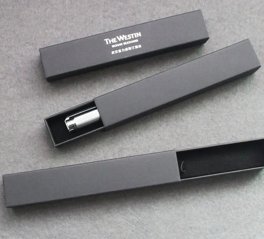 Wholesale Custom Logo Black Rectangle Pen Gift Boxes Presentation Paper ...
