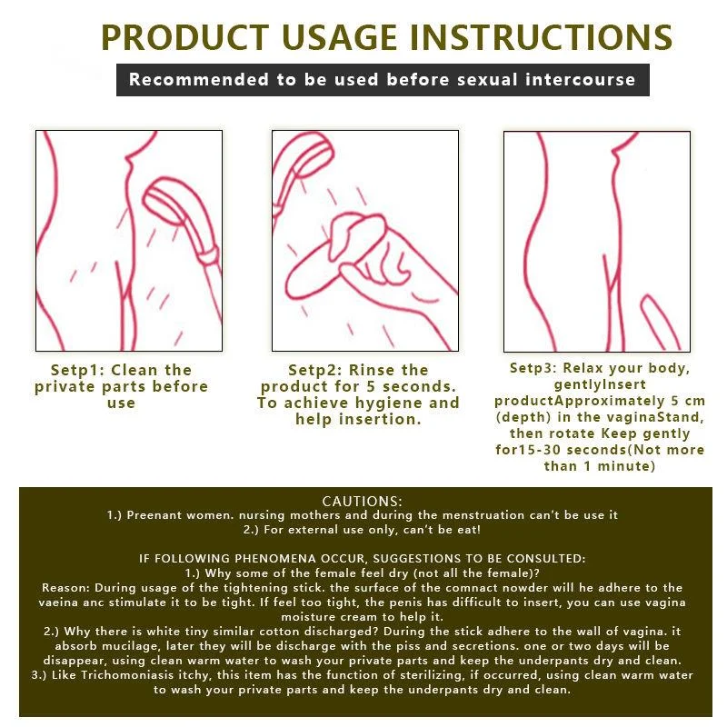 Private Label Hot Selling Herbal Female Madura Vaginal Stick Yoni Tightening Wand for Loose Vagina