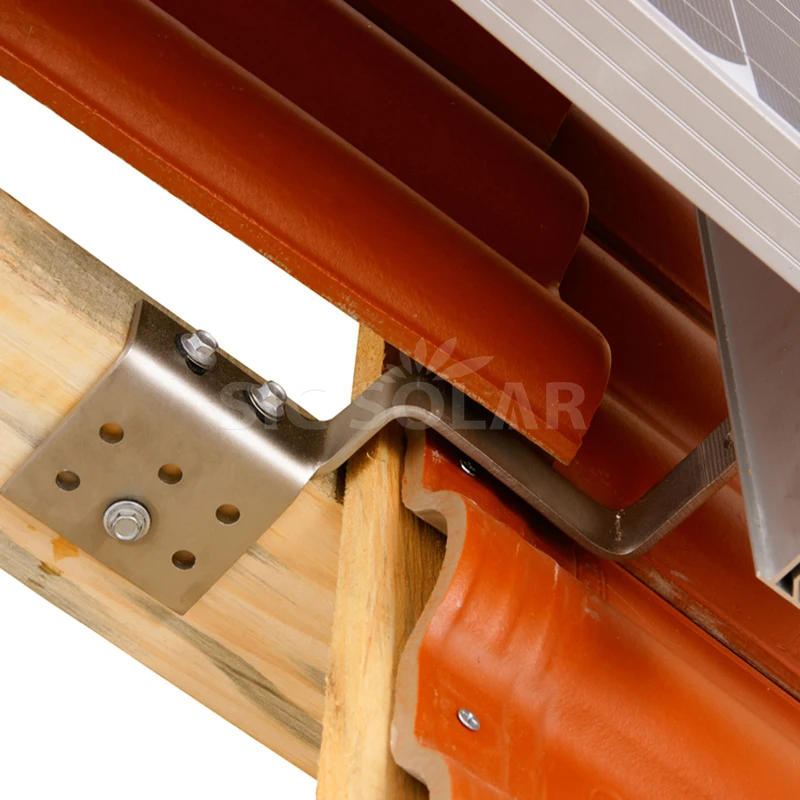 Solar Photovoltaic Sus304 Roof Hook Solar Mounting Bracket Tile Roof ...