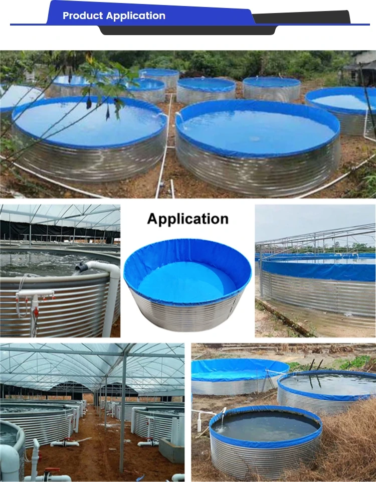Factory Wholesale Steel Frame Round Pvc Fish Tanks Ponds Outdoor Fish