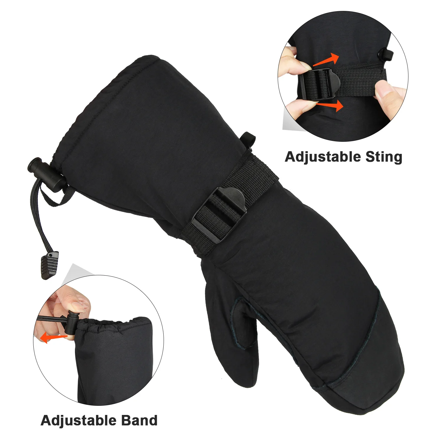 Ozero Winter Gloves Snow Mittens 3m Insulated Thermal For Shoveling