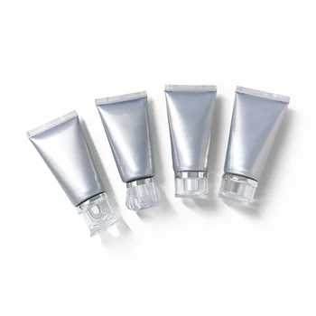 50ml silver ABL Non highlight cosmetics tube custom logo Split empty lotion hand cream packaging