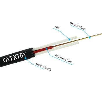 Best-Selling GYFXTBY Mini Span GYFXTY GYTA GYTS Fiber Optic Cable Amoured 4-24 Cores Flat Drop Cable Gyfxtby Fiber Optic Cable
