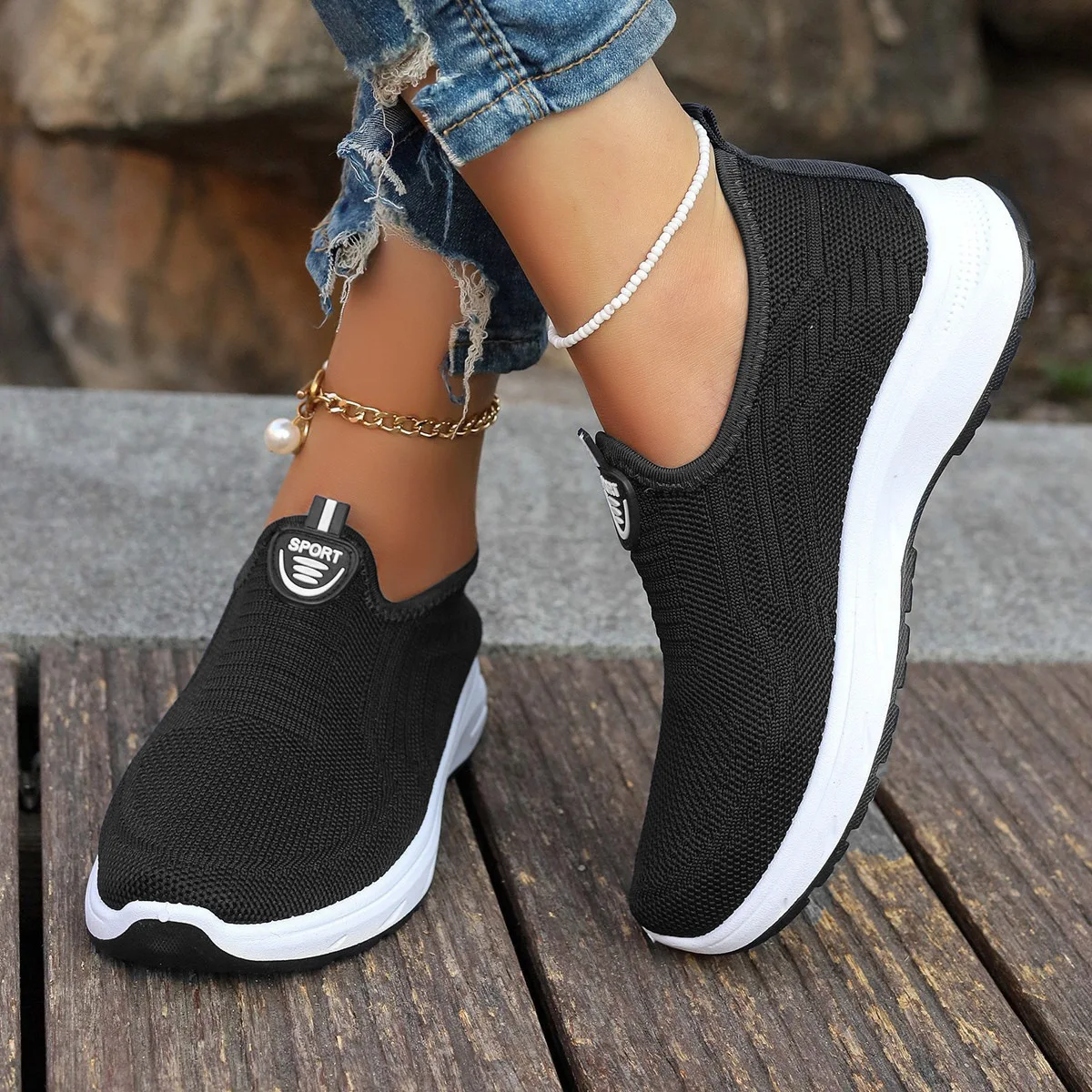 Cloth Shoes Large Size Women Shoes 2025 Spring New Low-Top Thick