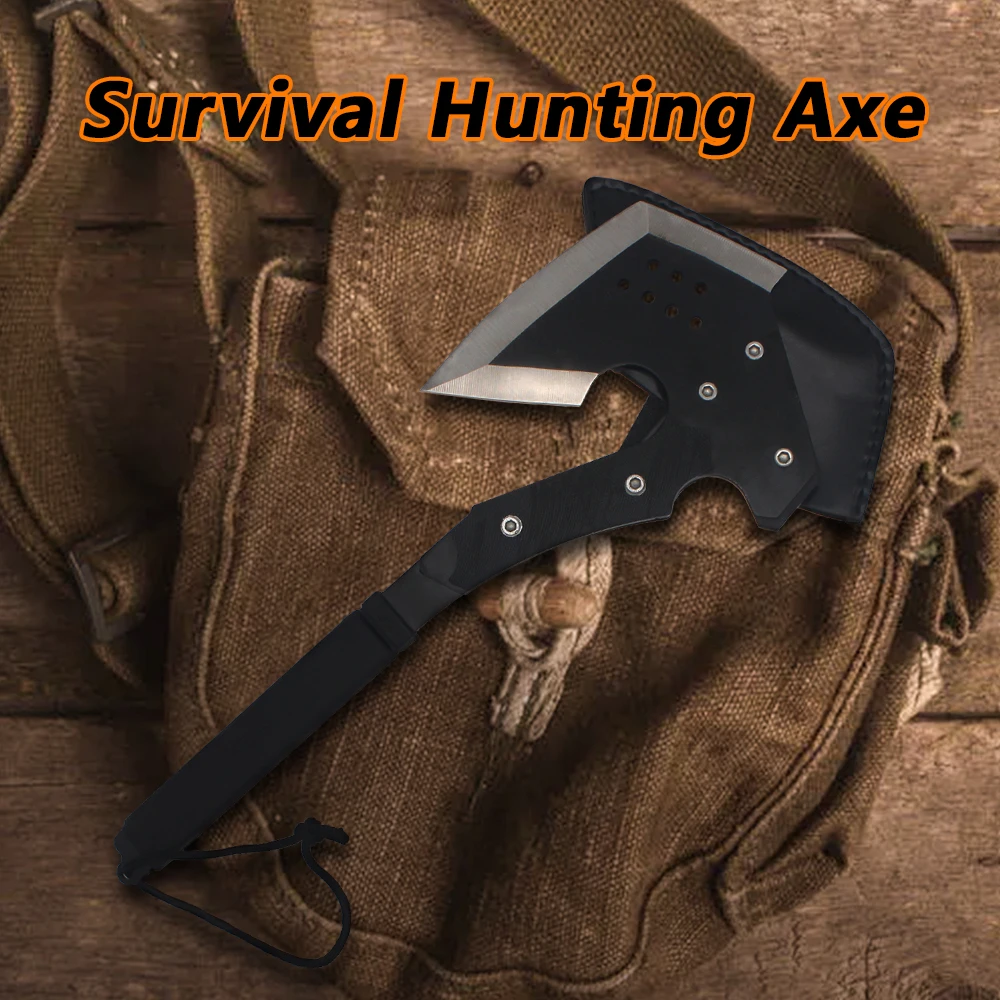 Viking long bearded steel multifunctional survival camping axe hatchet