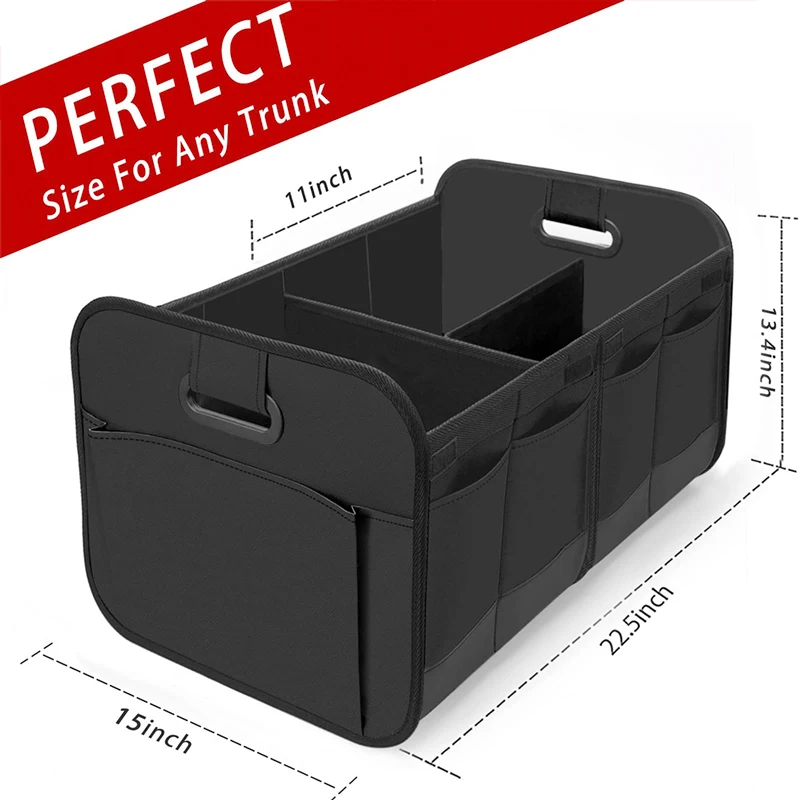Portable Foldable Waterproof Car Storage Box Heavy Duty Car Trunk Organizer with Your Own Logo for Any Car