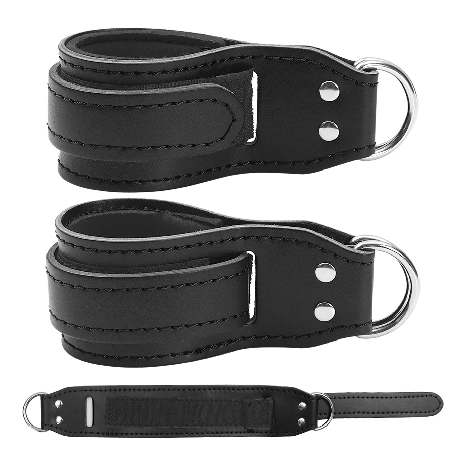 Wholesale Custom Adjustable Black Ankle Strap Weight Lifting Gym Ankle