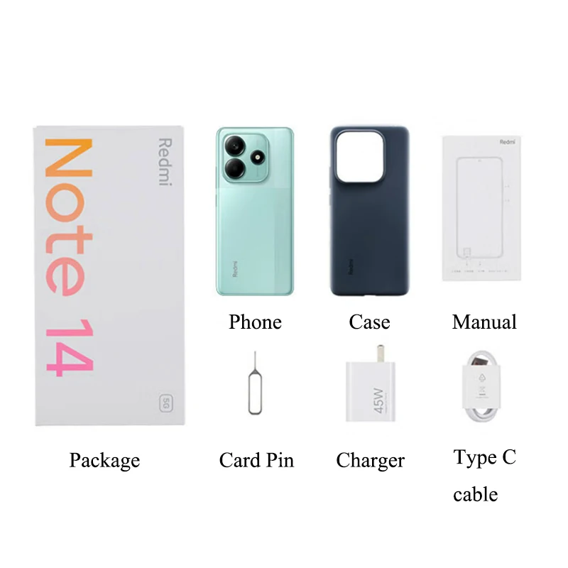 Xiaomi Redmi Note 14 5G - Hyperos MTK Octa Core Smartphone