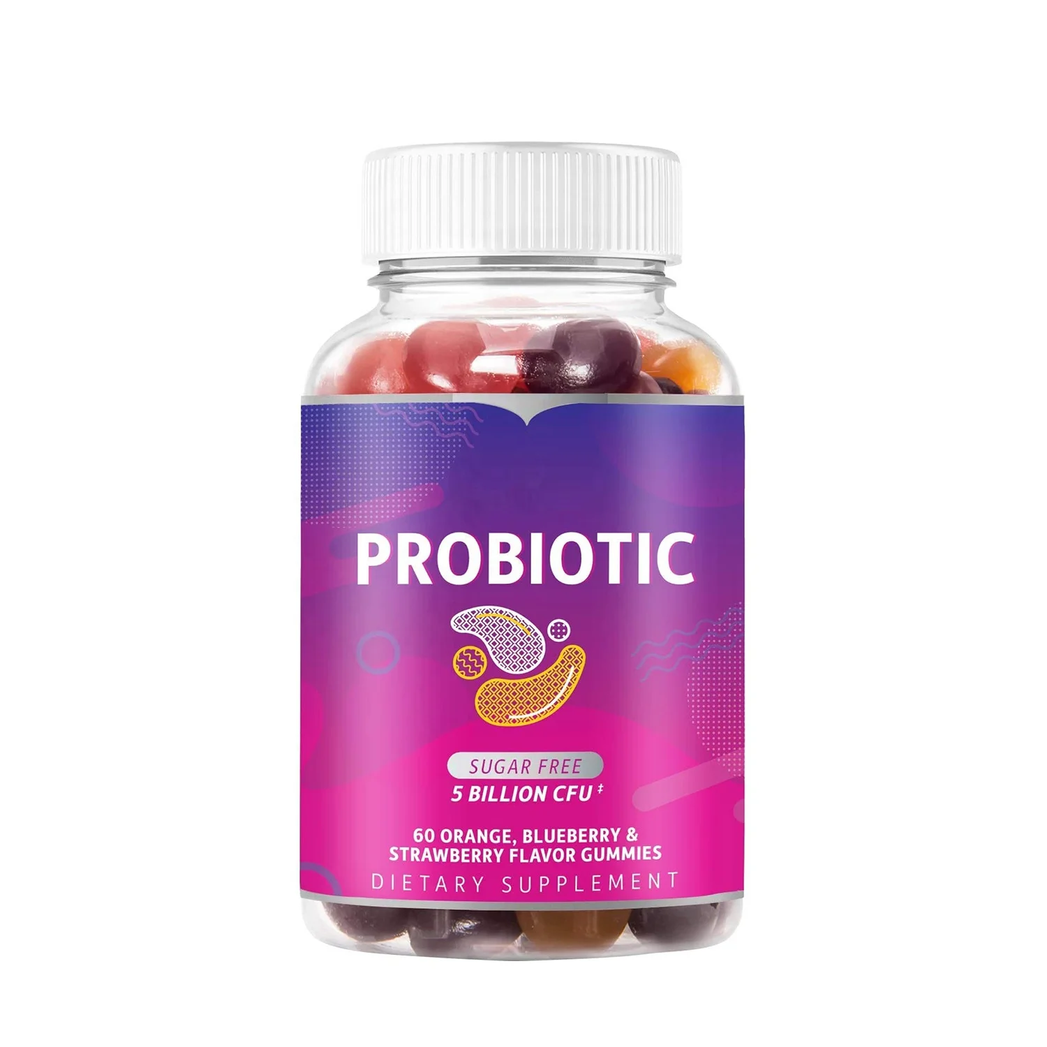 Пробиотики без сахара, жевательные резинки, пробиотики высокой мощности, Жевательная пищеварительная поддержка, иммунная система, веганские пробиотики, добавки