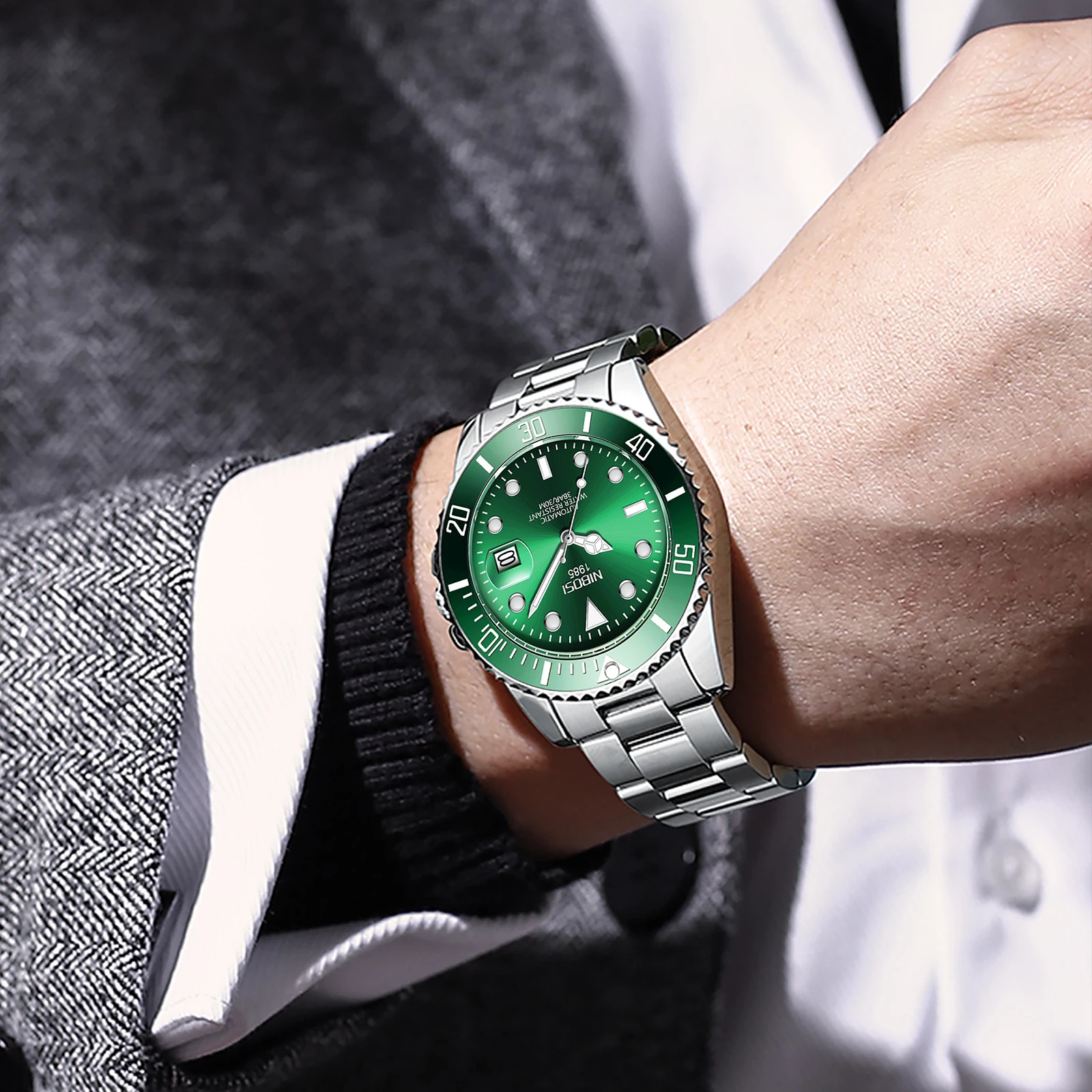 OROLOGIO DA POLSO da esterno da uomo in acciaio inox sportivo militare